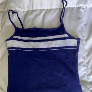 garage blue striped tank top!!